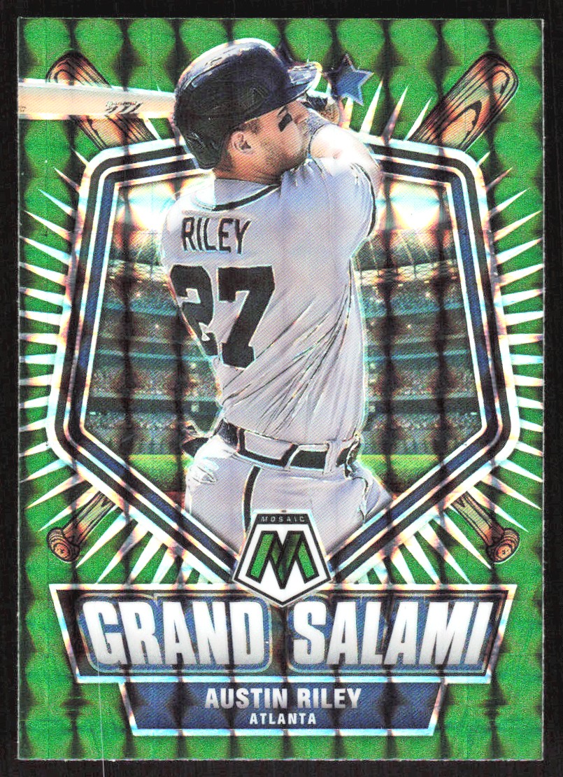 2022 4397A Panini Mosaic Grand Salami Green PRIZM Austin Riley