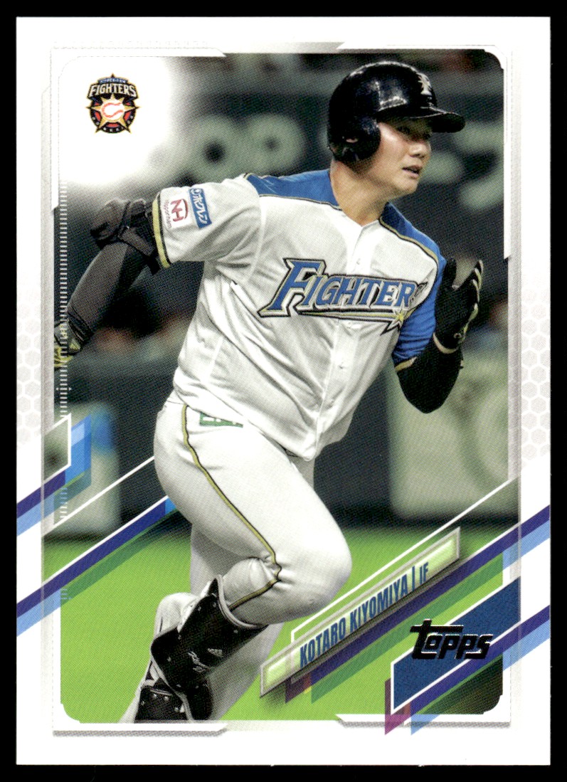 「貴重」Hokkaido Nippon-Ham Fighters サイン入り額縁 2021 Topps NPB Baseball Card Kotaro Kiyomiya Hokkaido Nippon Ham