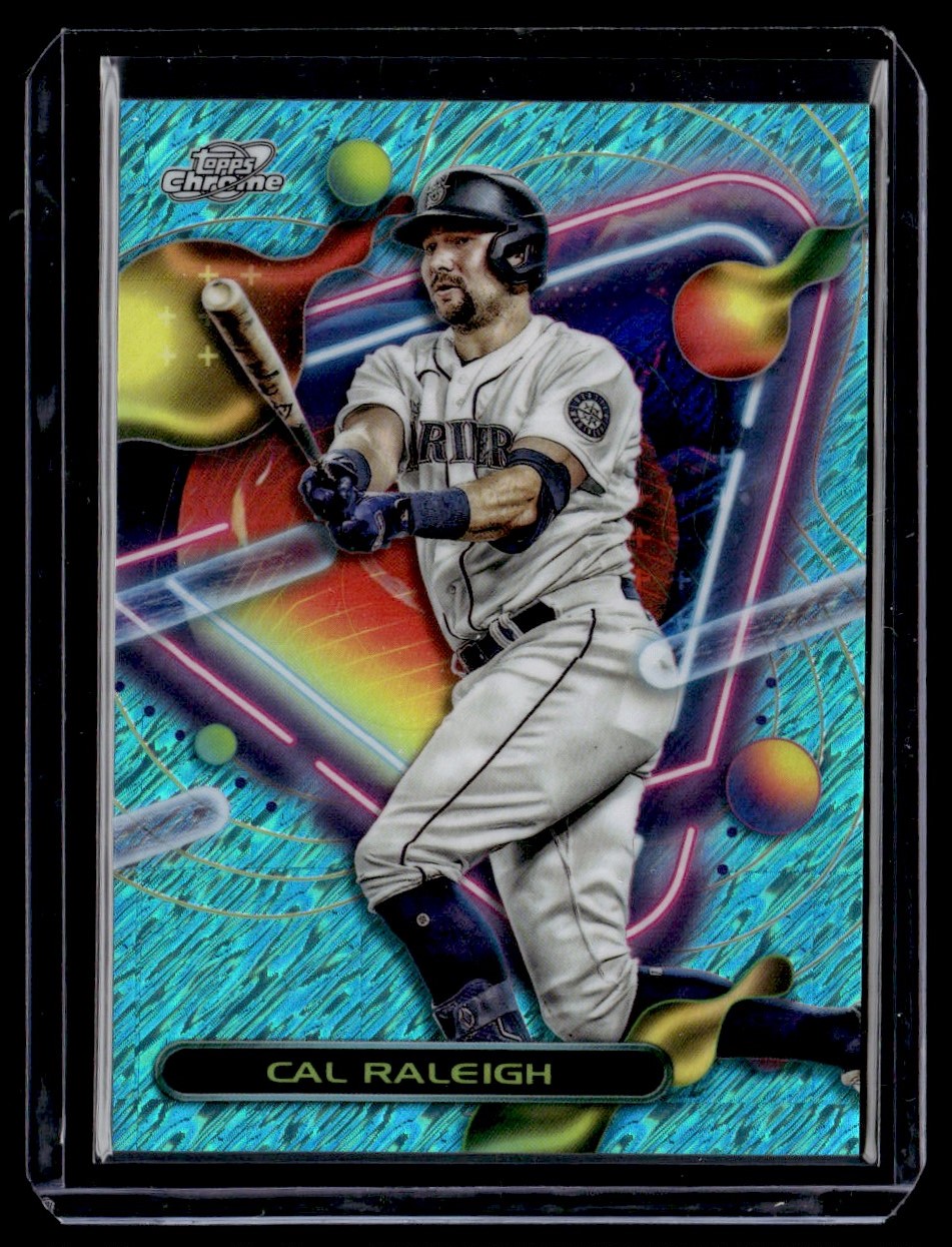 2023 Topps Cosmic Chrome Aqua Equinox Refractor Cal Raleigh #192 card front image