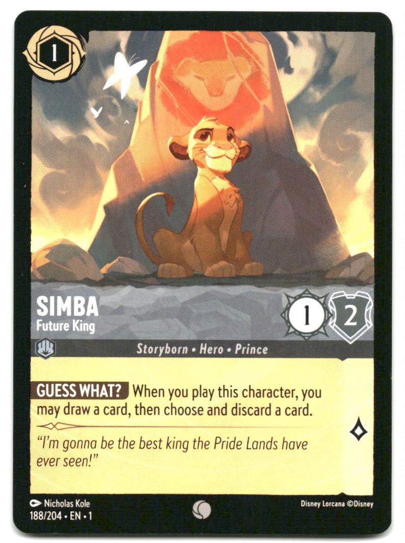 2023 Disney Lorcana Trading Card Simba #188 The First Chapter | eBay