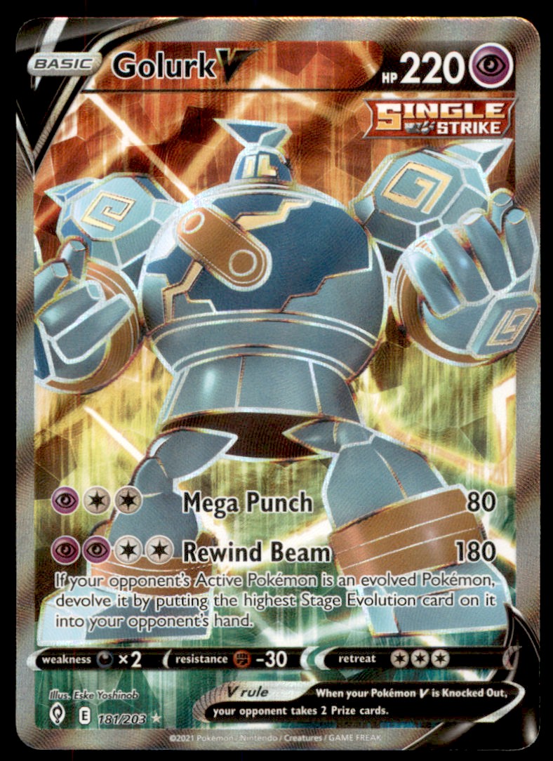 golurk v pokemon card value Lot [2P] Mega Punch (80) Golurk V - 070/203 -