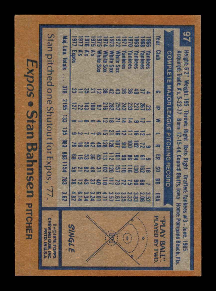Topps Baseball #1-250 1978 - TÚ ELIGES - Completa tu conjunto - Imagen 194 de 499