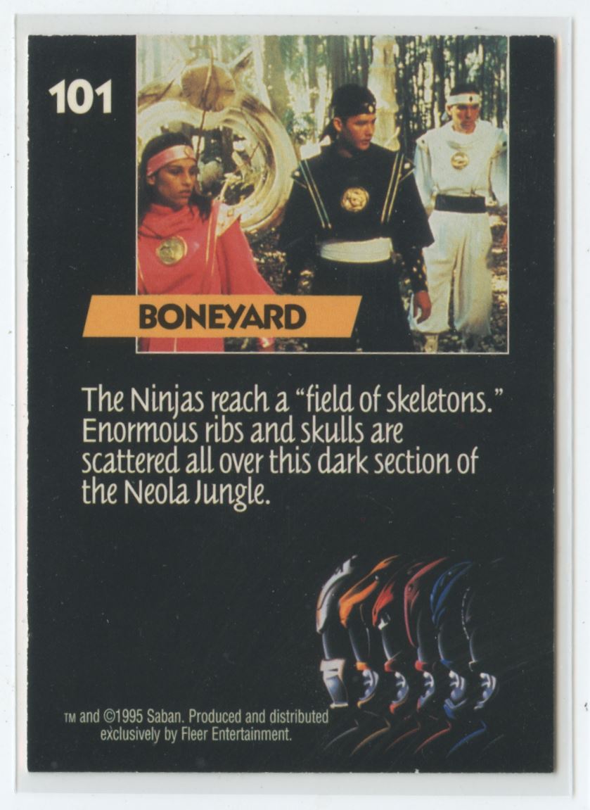 1994 Mighty Morphin Power Rangers The Movie Boneyard #101 card back image