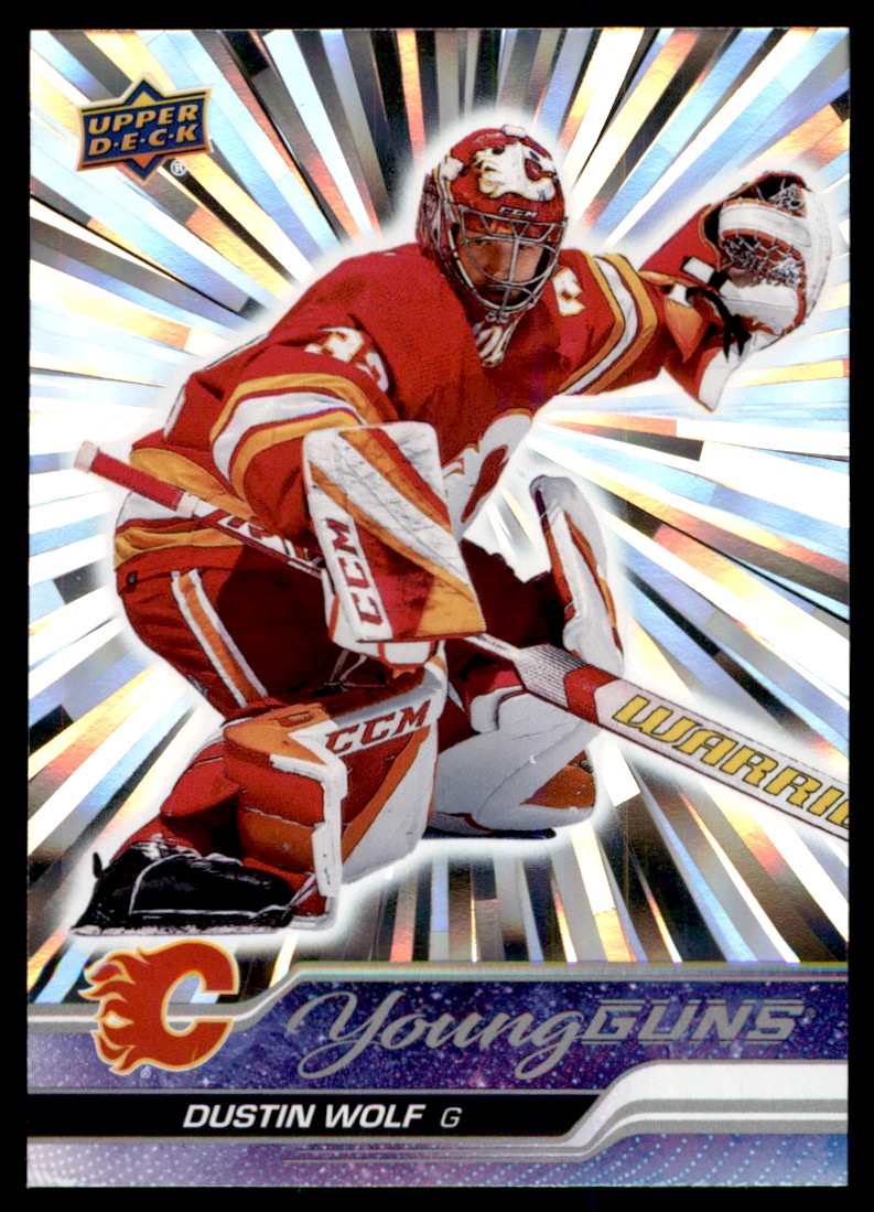 2023-24 Upper Deck Young Guns Outburst Silver Dustin Wolf #210