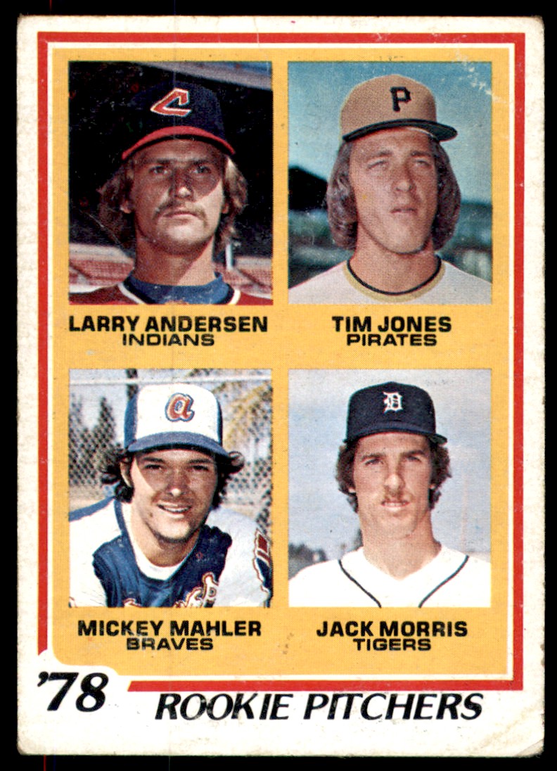 1978 Topps Rookie Pitchers - Larry Andersen/Tim Jones/Mickey Mahler/Jack Morris #703 card front image