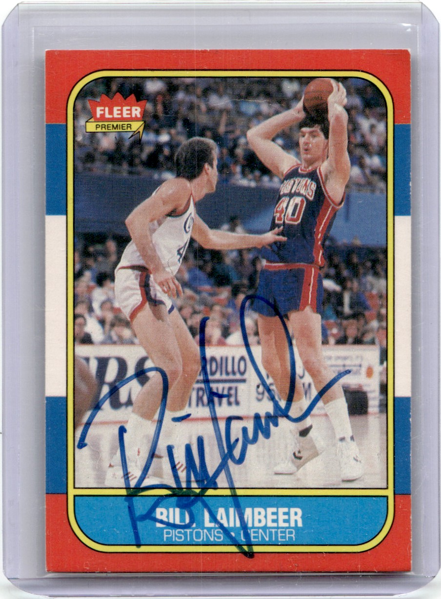 1986-87 Set Break Bill Laimbeer Auto Detroit Pistons #61 | eBay