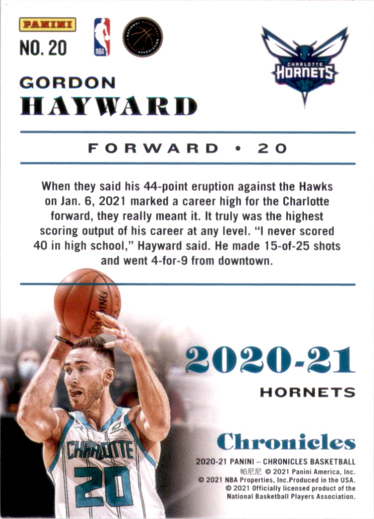 NBA - Gordon Hayward scores a career-high 44 points in the Charlotte  Hornets' win.