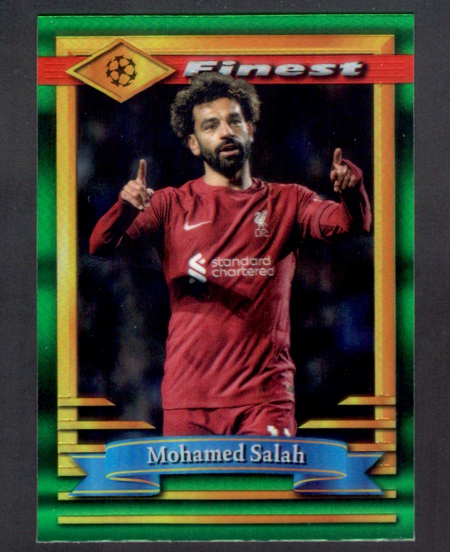 2022 Topps Finest Flashbacks UEFA Refractor Mohamed Salah #150 on