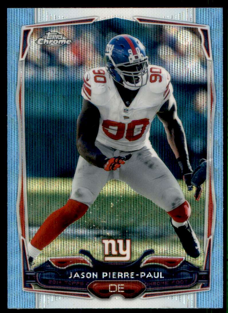 2014 Topps Chrome Blue Wave Refractors Jason Pierre-Paul #49 on Kronozio