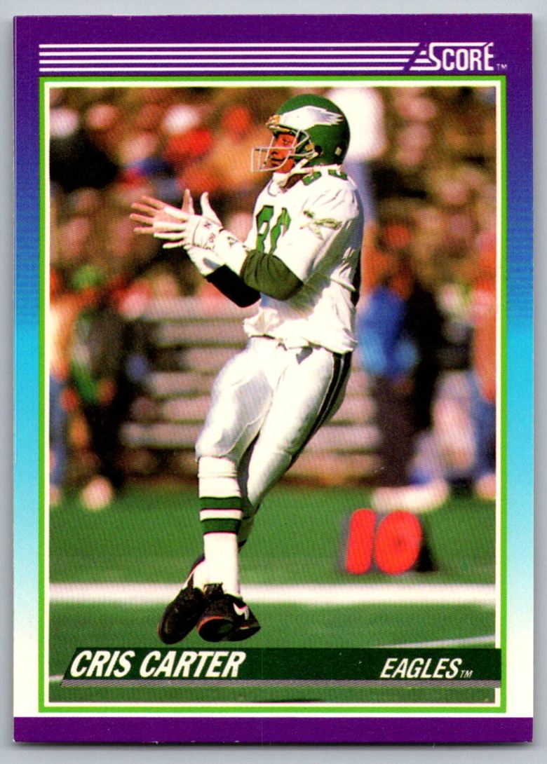 cris carter football card - Ilustrasi 2