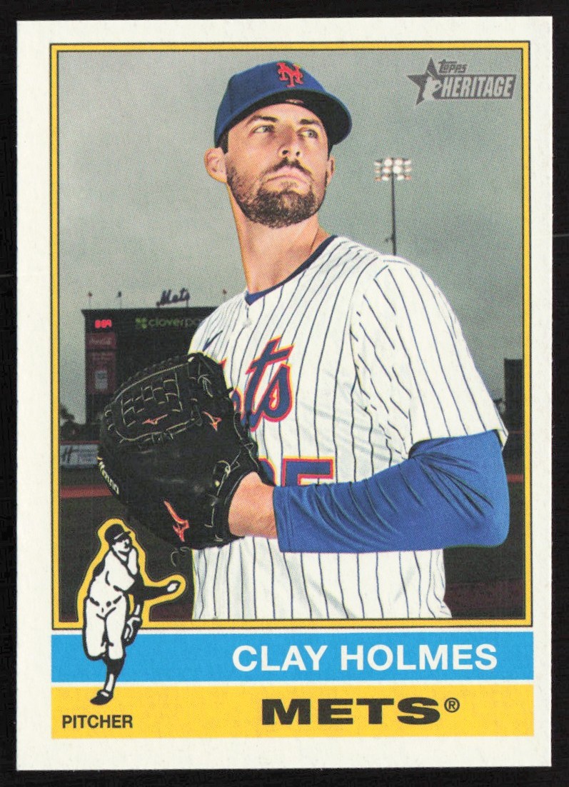2025 Topps Heritage High Number Base Clay Holmes New York Mets
