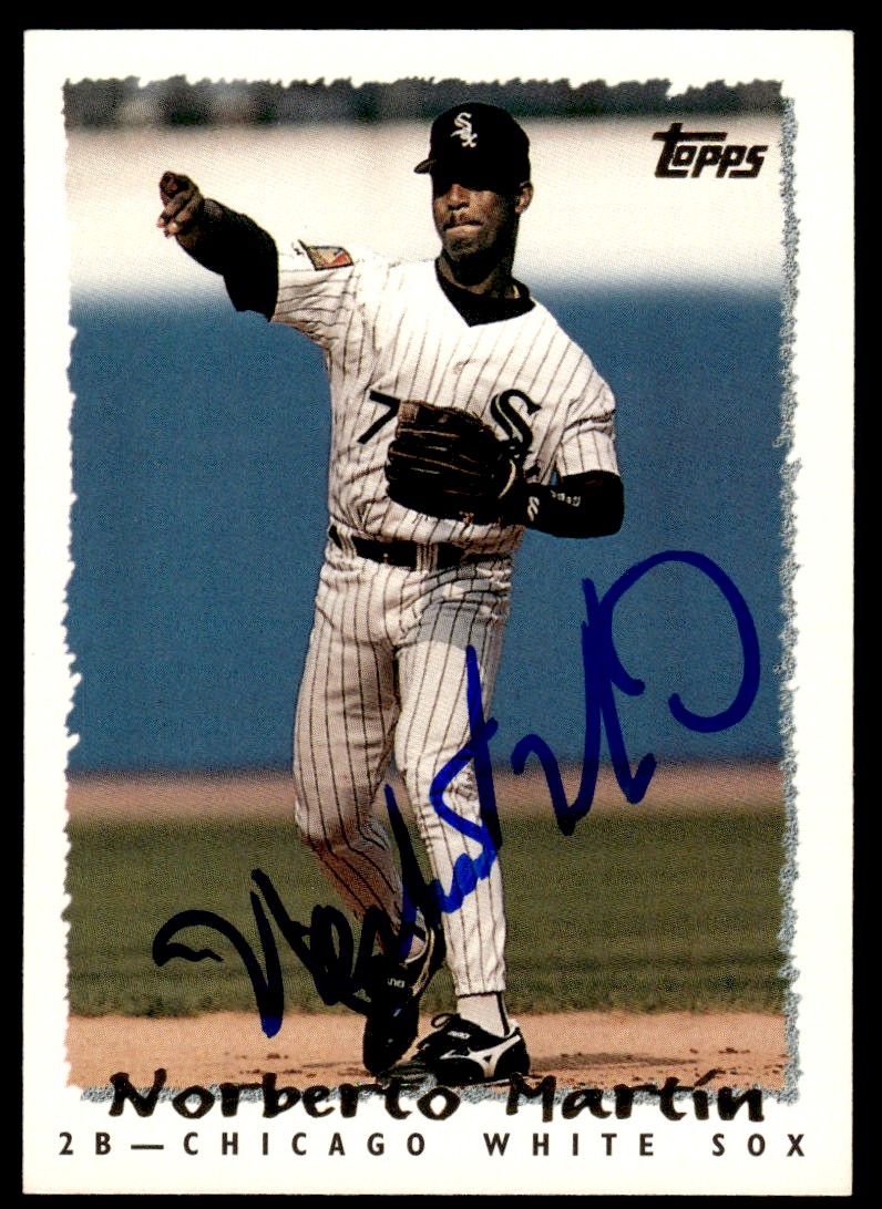 1995 Topps Baseball Norberto Martin Auto Chicago White Sox