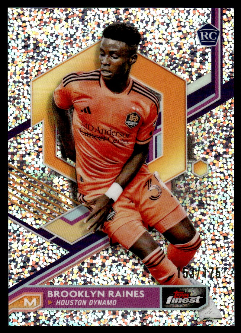 2023 Topps Finest MLS Speckle Refractor Brooklyn Raines RC #77 on 