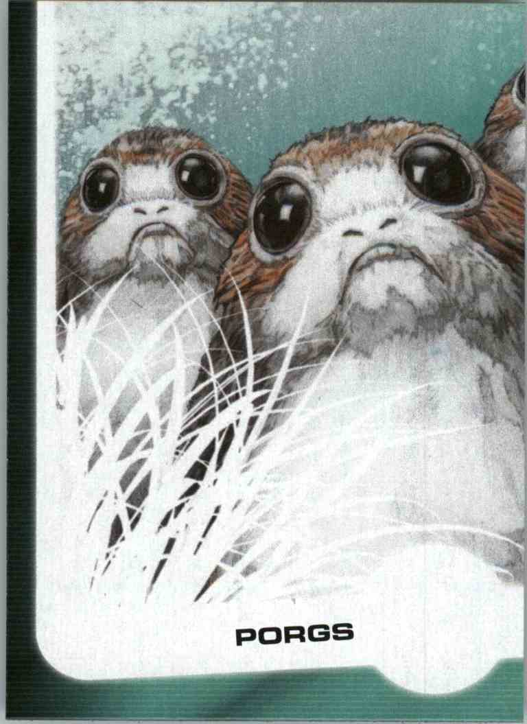 2017 Star Wars The Last Jedi Porgs #6 card front image