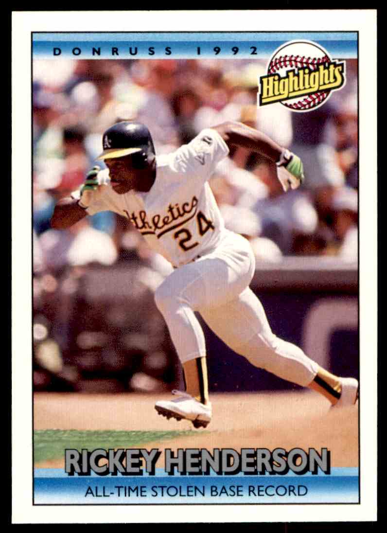 1992 Donruss Baseball Rickey Henderson #215