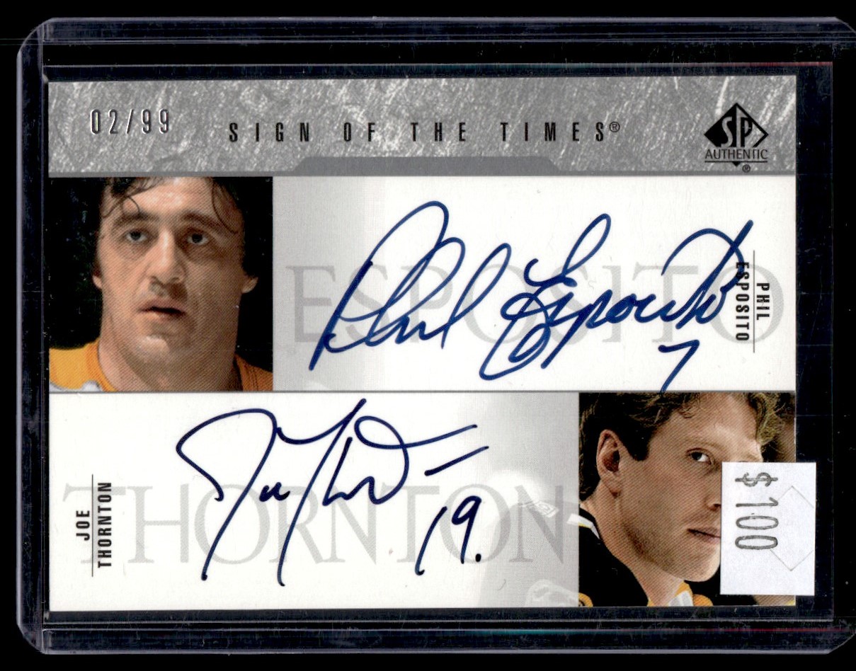 2003-04 SP Authentic Sign of the Times Dual Esposito