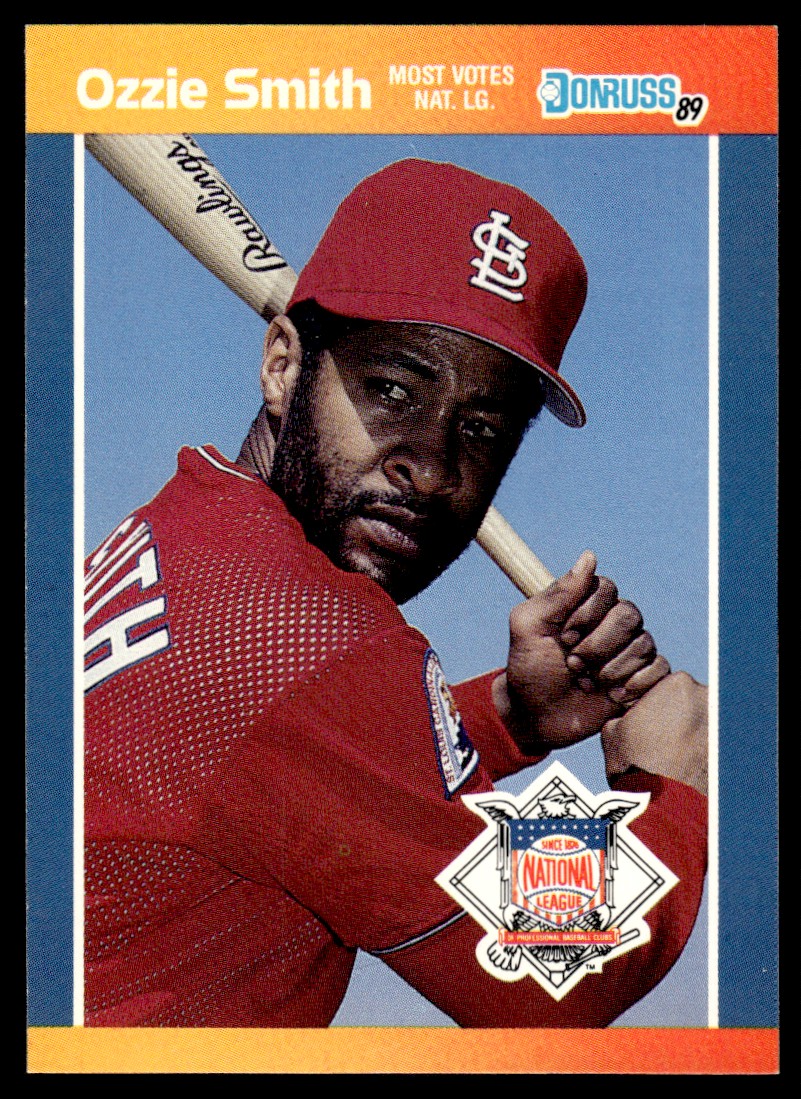 Ozzie smith 2004primecut サインカード 1989 TOPPS BASEBALL OZZIE SMITH ALL STAR CARD No.389 St