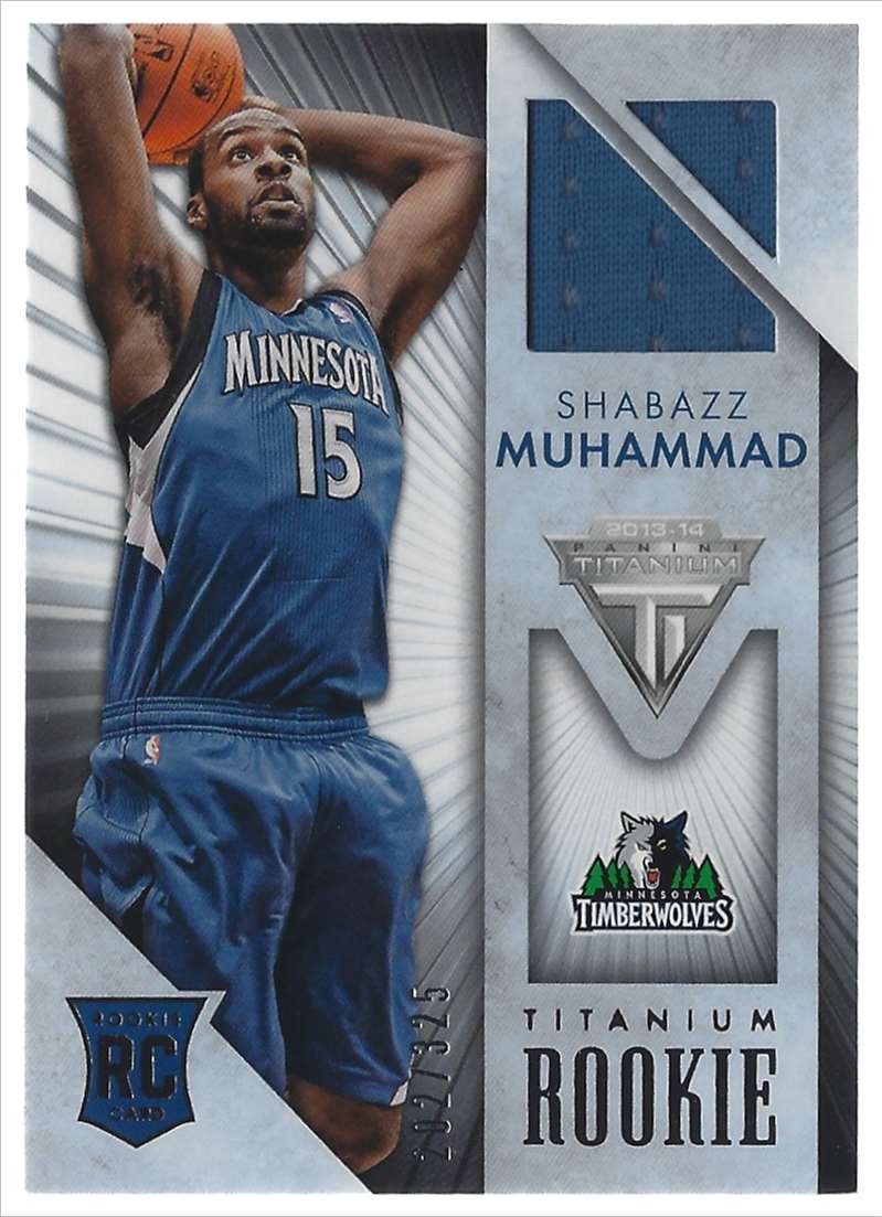 2013-14 Panini Titanium Rookie Jerseys Shabazz Muhammad #54 card front image