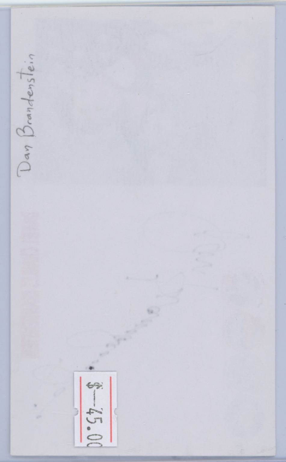 2000 NASA Astronaut TTM Autograph 3x5 Card Daniel Charles Brandenstein card back image