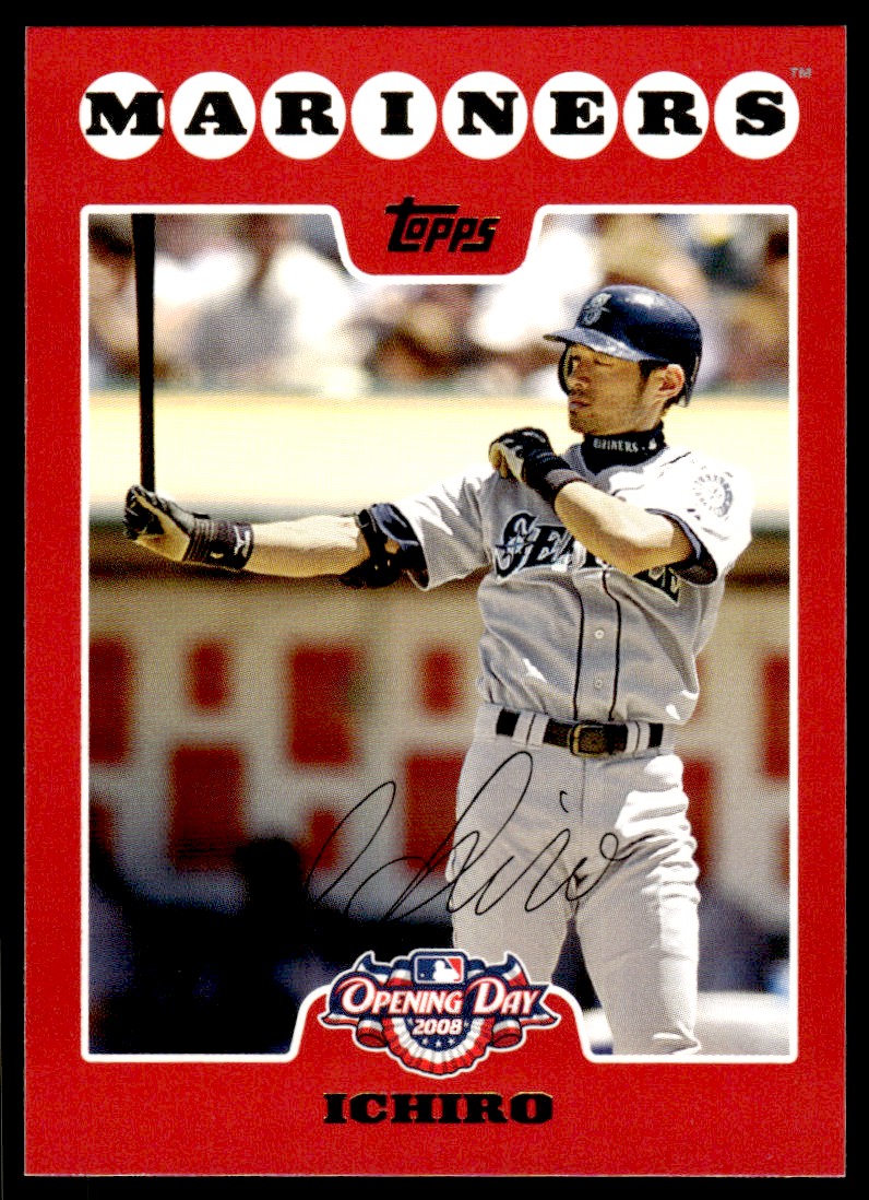 2008 Topps Opening Day Baseball Ichiro Suzuki Seattle Mariners