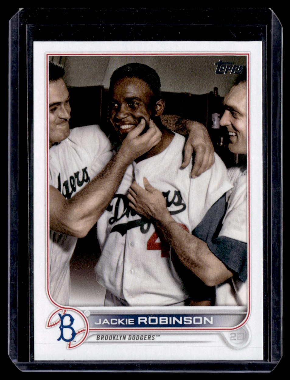 その他 MLB TOPPS Dodgers JACKIE ROBINSON 1952 Topps Reprint # 312 Jackie Robinson - Brooklyn Dodgers