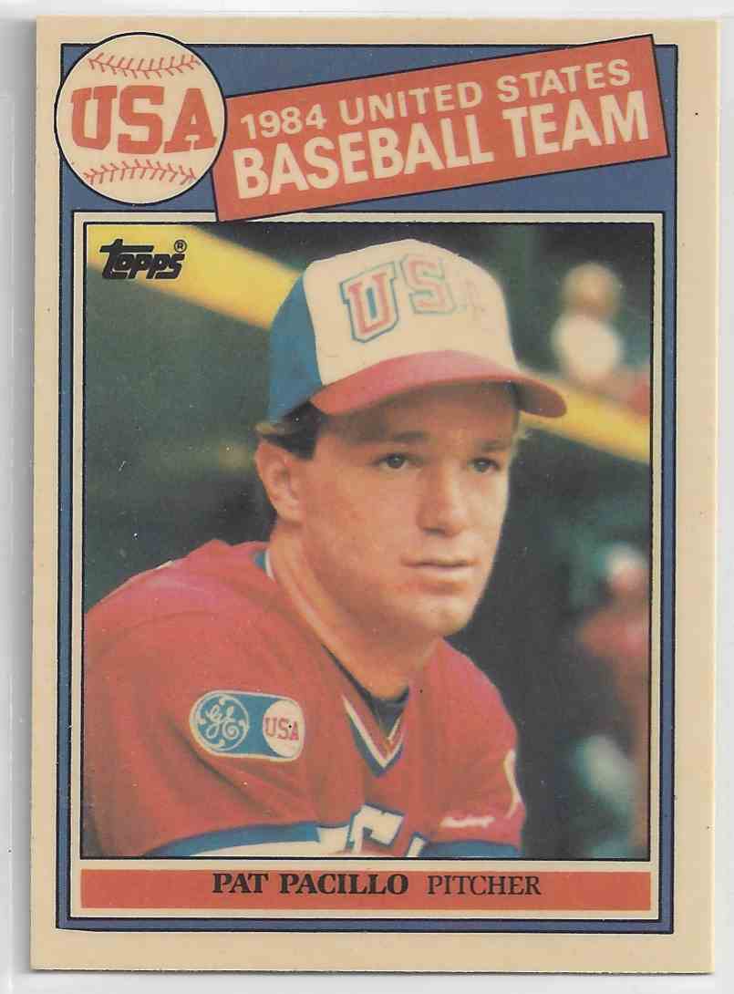 1985 Topps USA Baseball Team Pat Pacillo #402 card front image