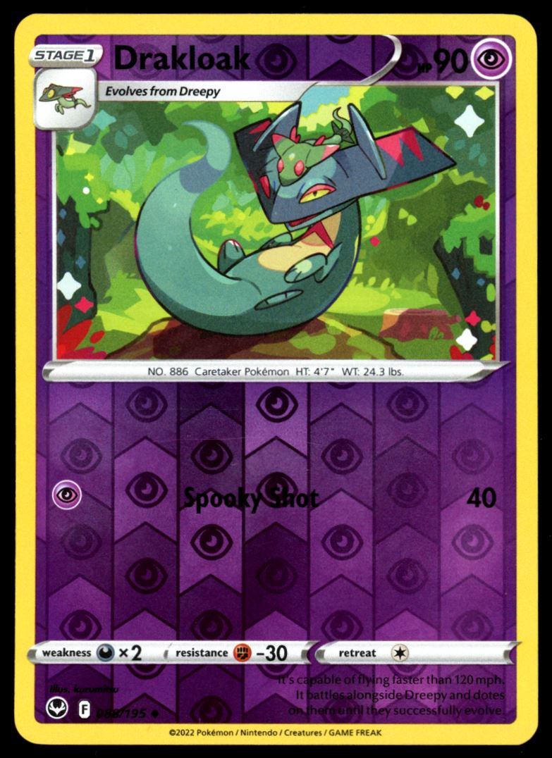 2022 Pokemon - Silver Tempest Drakloak #088/195 on Kronozio