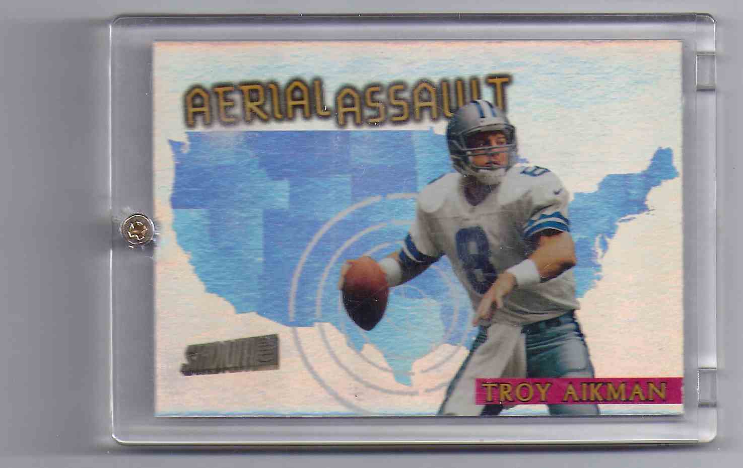 1997 Stadium Club Aerial Assault Troy Aikman #AA3 card front image