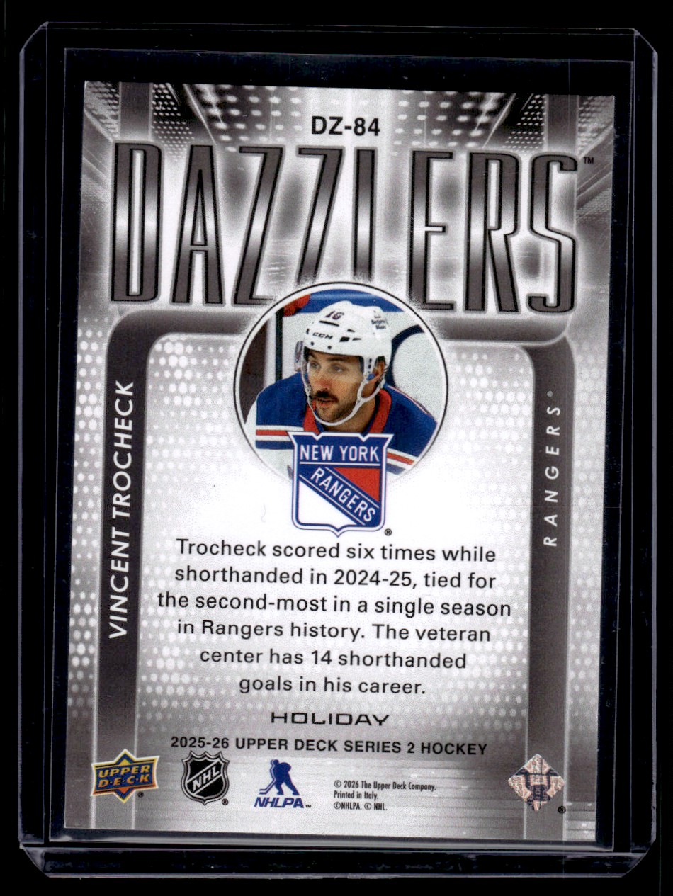 2025-26 Upper Deck Series 2 Dazzlers Holiday Purple Vincent