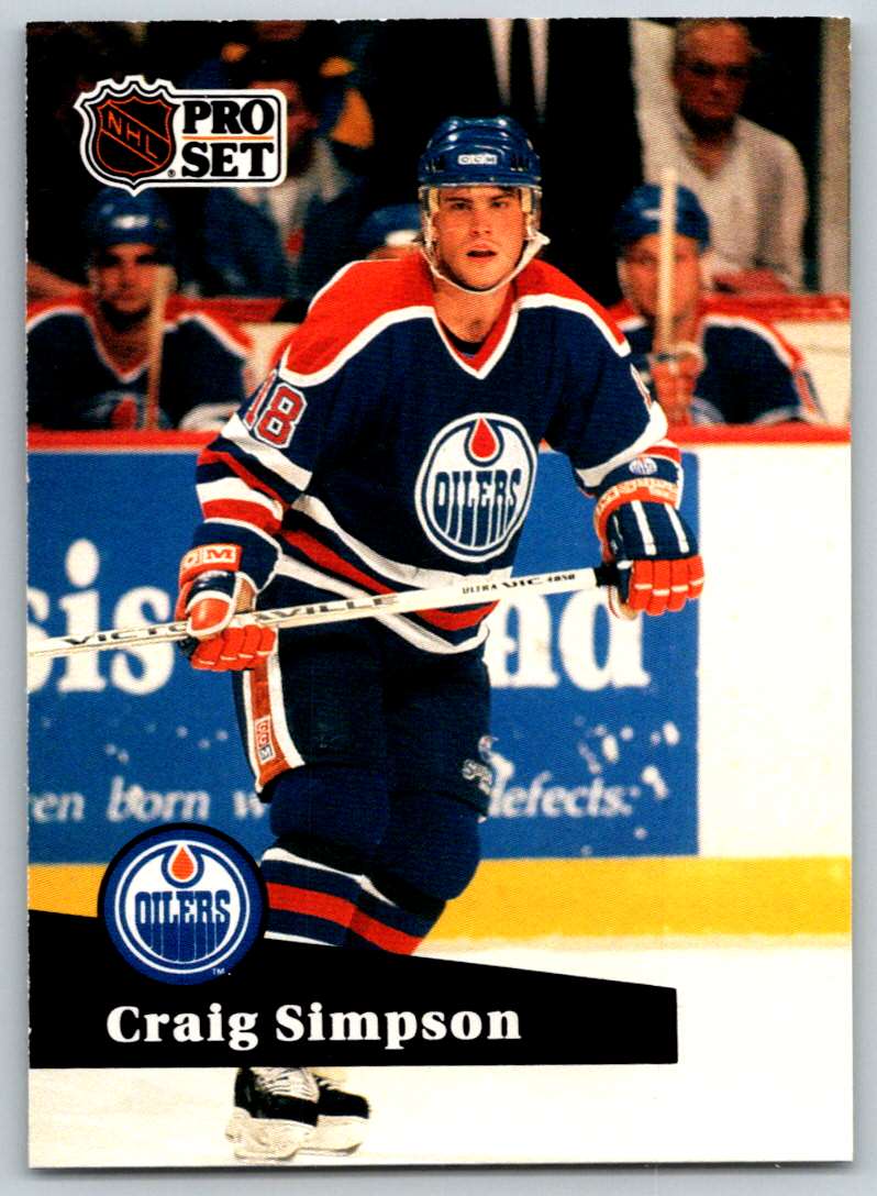 1991-92 Pro Set Craig Simpson #69 card front image