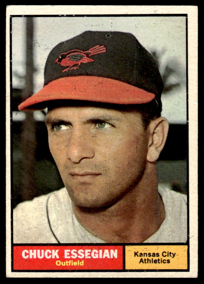 1961 Topps Chuck Essegian #384 card front image