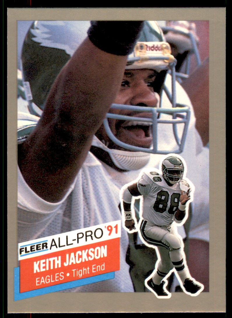 1991 Fleer All-Pro Keith Jackson Philadelphia Eagles #12 - Picture 1 of 2