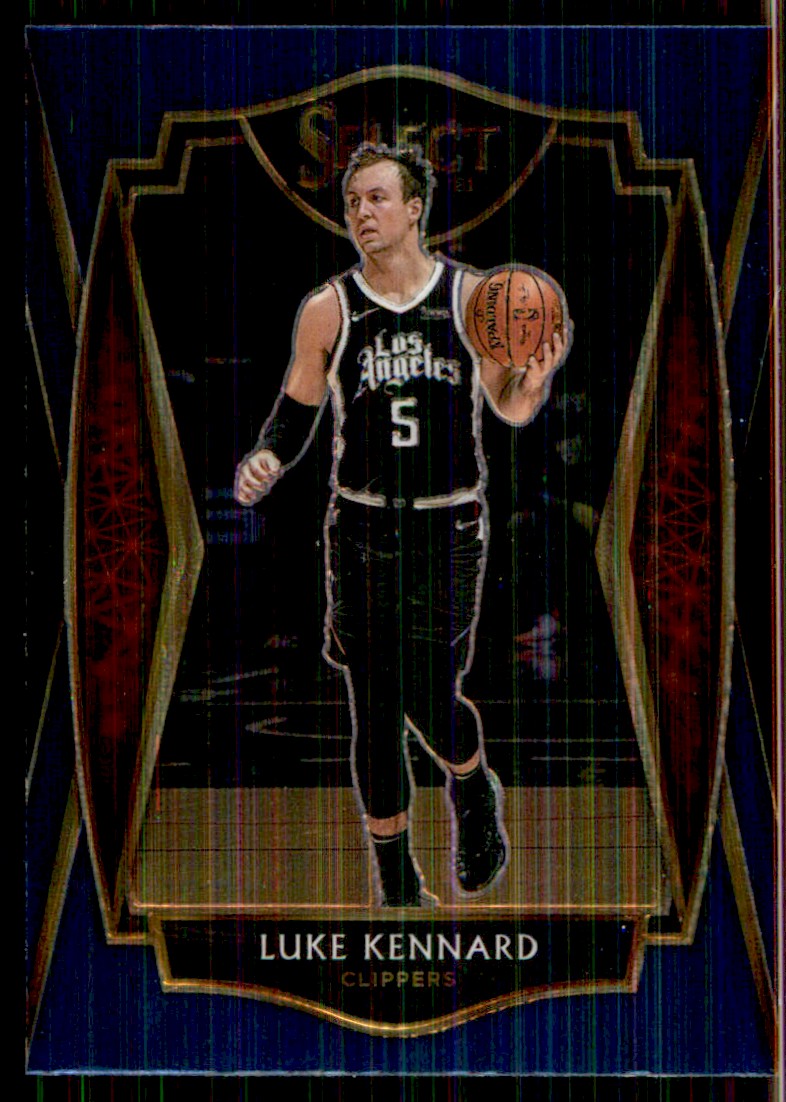クリッパーズLuke Kennard背番号5番ゲームジャージ48Lサイズ 2020-21 Panini Select Blue Luke Kennard Los Angeles Clippers #159