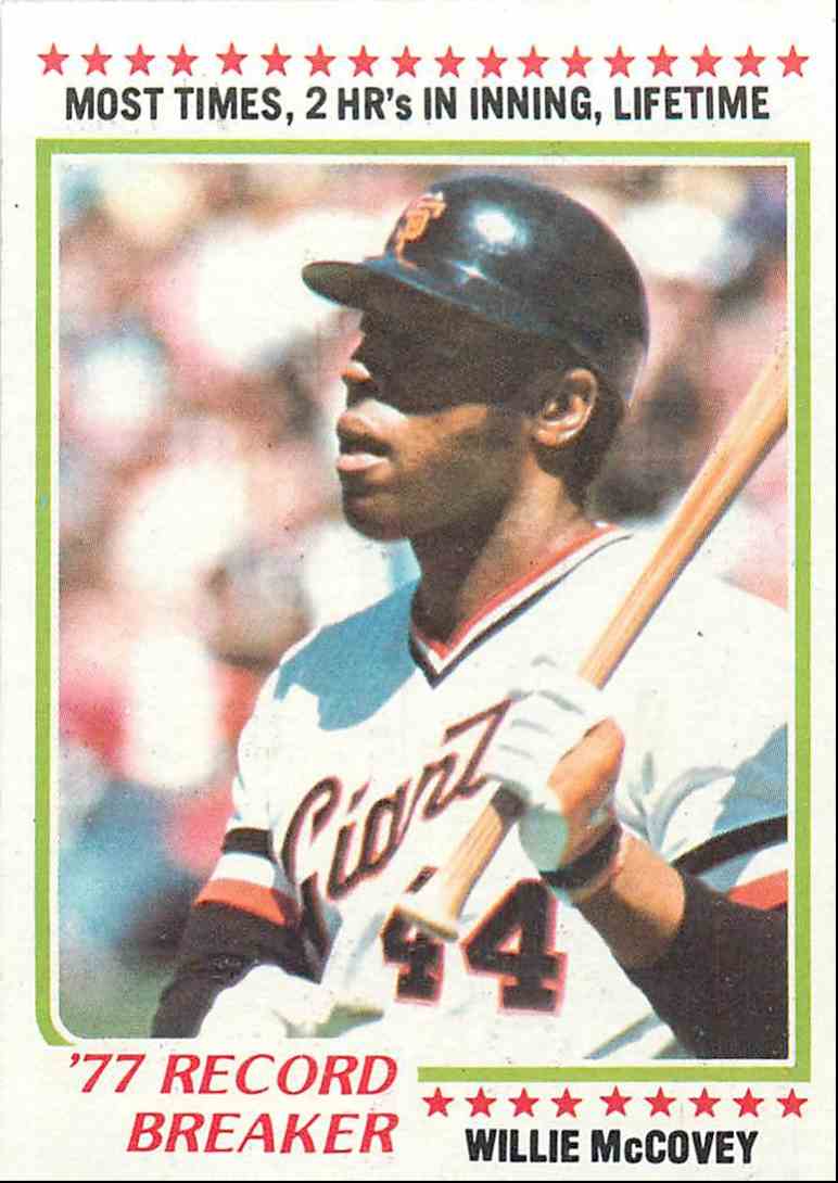 1978 Topps Willie McCovey Rb #3