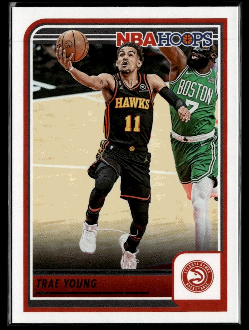 2024-25 NBA Hoops Trae Young /199 Silver Holo #287 Premium