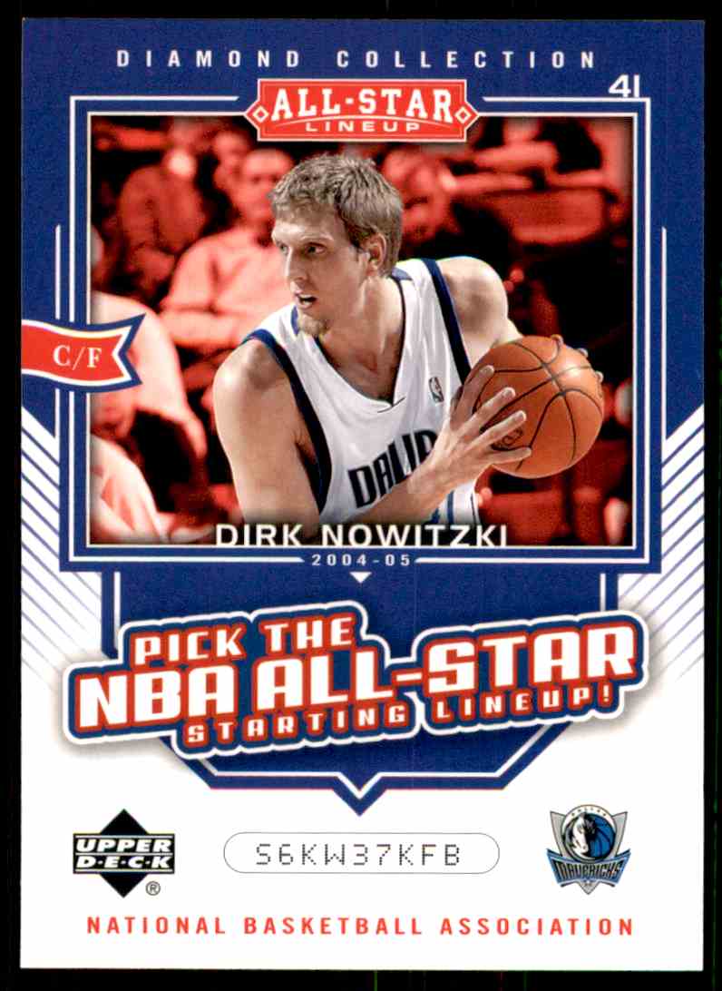 2004-05 Upper Deck All-Star Lineup Promos/eCards Dirk Nowitzki #AS14 card front image