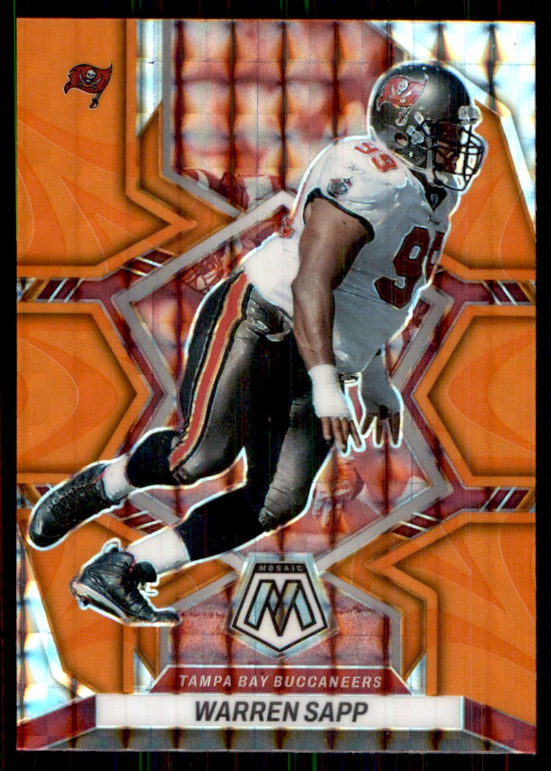 2022 Panini Mosaic Reactive Orange Warren Sapp Tampa Bay