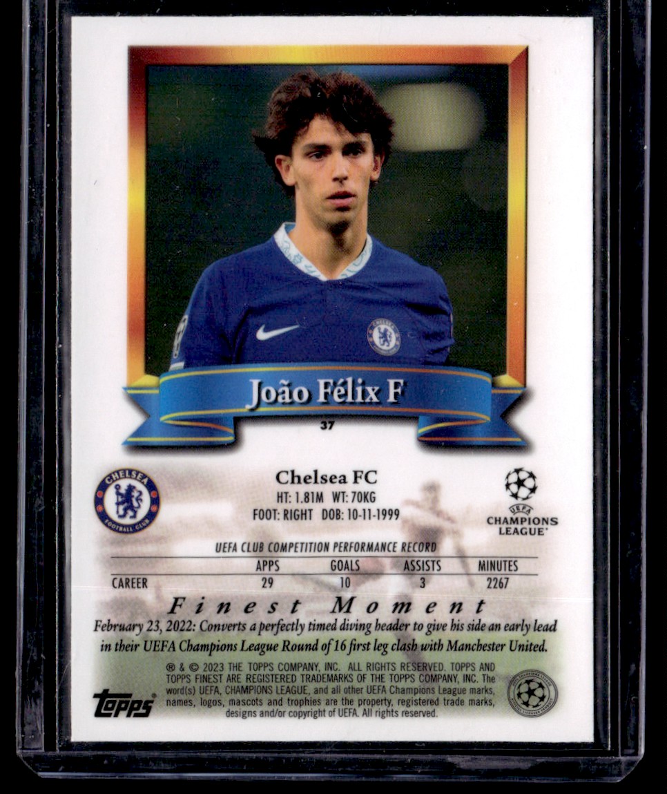 ☆☆☆Eden Hazard vs Joao Felix/ 09/12 カード JOAO FELIX 2023 TOPPS FINEST FLASHBACKS UEFA CLUB COMPETITIONS