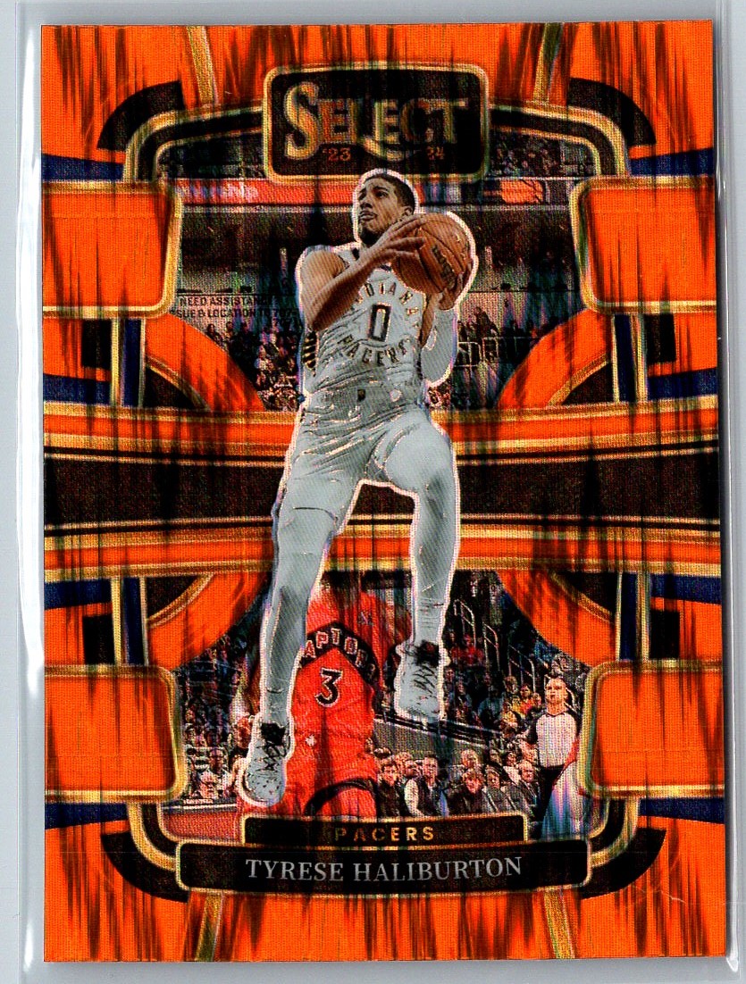 2024-25 PANINI SELECT ORANGE FLASH PRIZM TYRESE HALIBURTON INDIANA