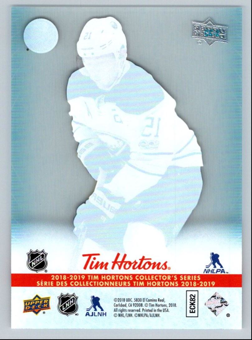 2019-20 Upper Deck Tim Hortons Clear Cut Phenoms Jack Eichel #CC-12 card back image