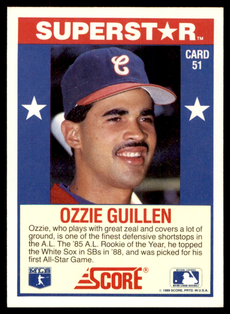 1989 Score Baseball's 100 Hottest Players Ozzie Guillen Chicago