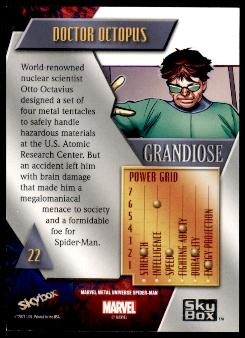 2021 Marvel Metal Universe Spider-Man Grandiose #22 Doctor