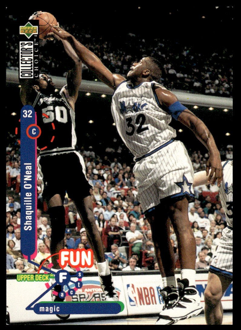 1995-96 upper deck collector's choice shaquille o'neal #184 card front image