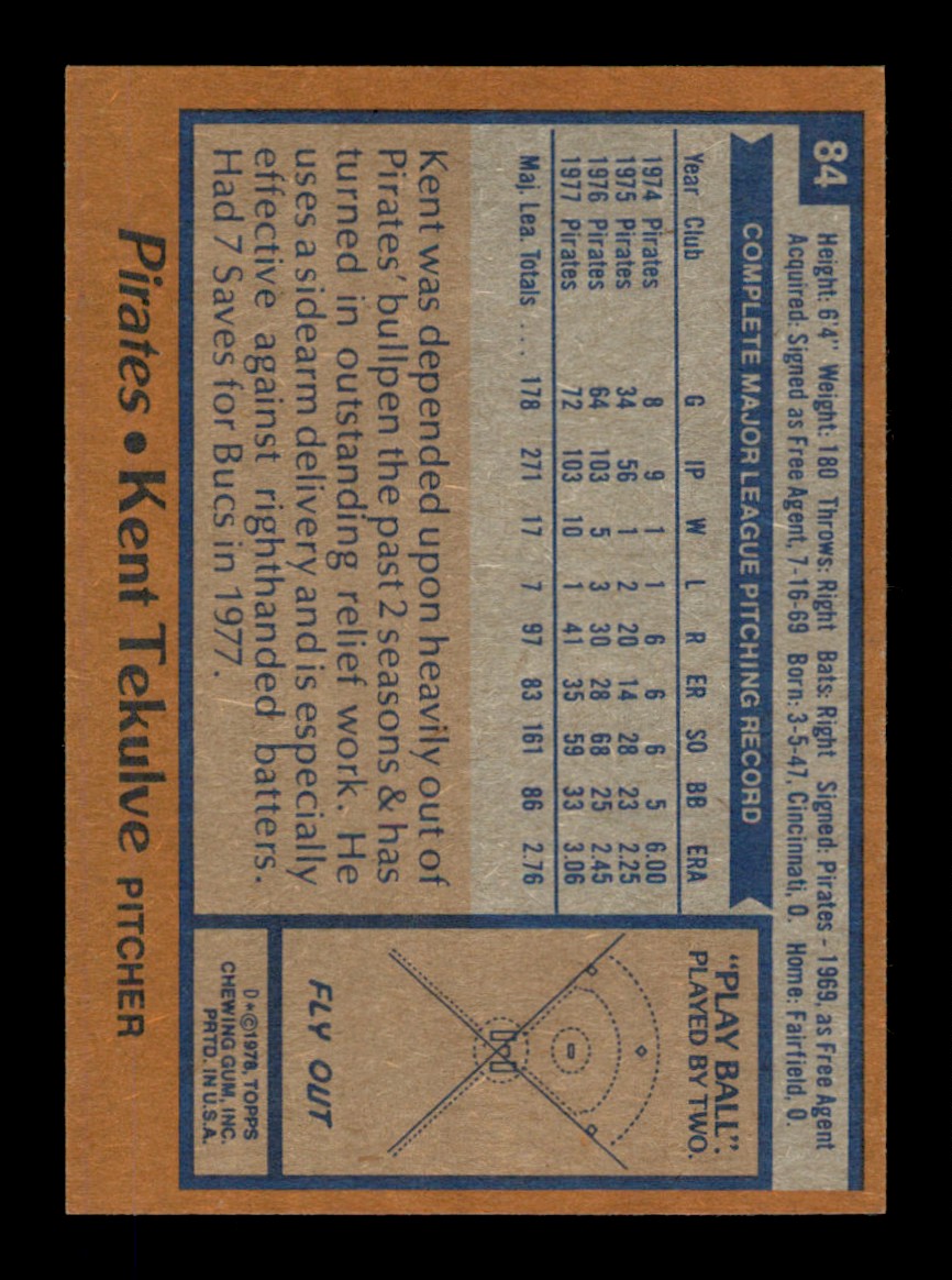 Topps Baseball #1-250 1978 - TÚ ELIGES - Completa tu conjunto - Imagen 168 de 499