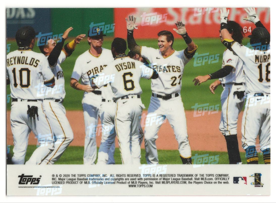 2020 Topps Now Red Kevin Newman #64 card back image