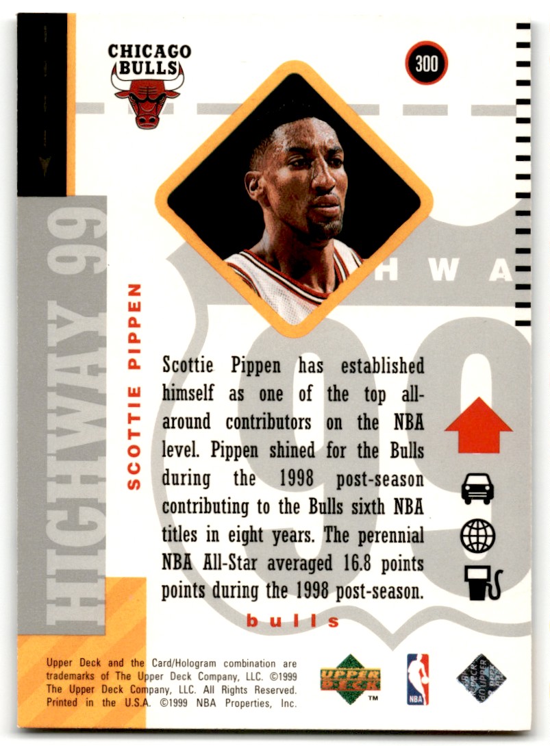 1999-00 Upper Deck Highway 99 Scottie Pippen Chicago Bulls #300 | eBay