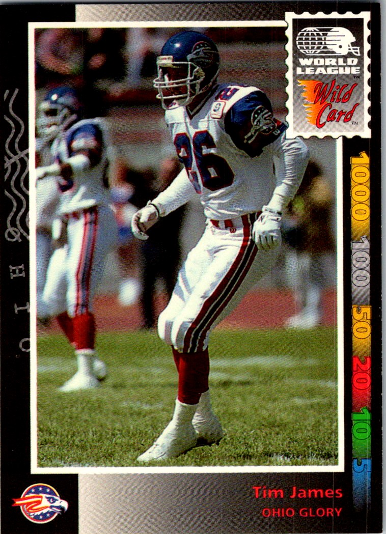 1992 WILD CARD WLAF TIM JAMES OHIO GLORY #42 | eBay