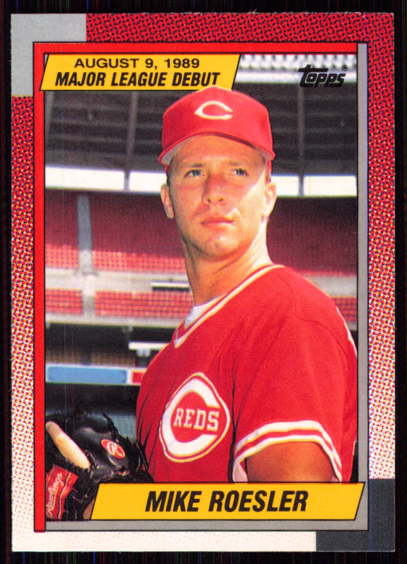 1990 Topps Major League Debut 1989 Mike Roesler Cincinnati Reds