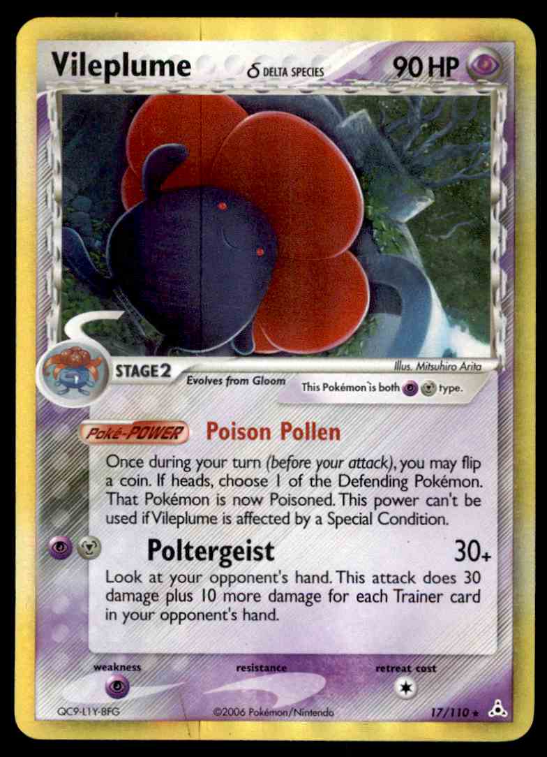 2004 Pokemon Card Ex Holon Phantoms Vileplume Delta