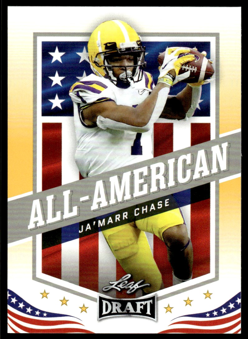 JA'MARR CHASE 2021 Leaf Draft All American Rookie Card 